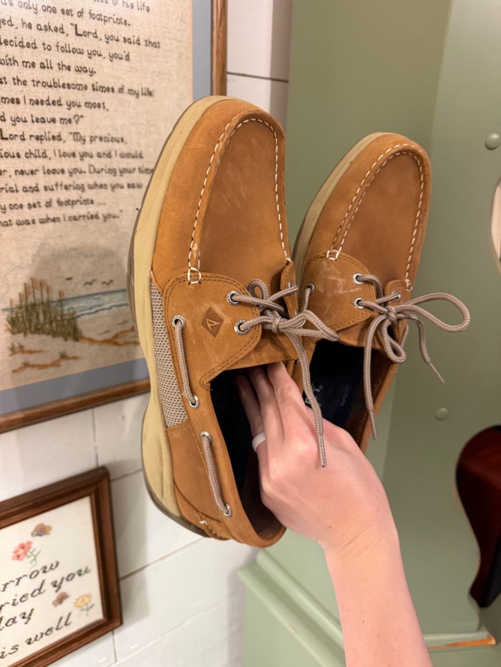 Sperry Top-Sider Men’s Leather Boat Shoes Size 11.5 - Picture 3 of 7